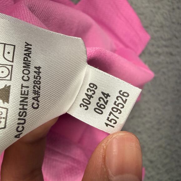 Footjoy Tonal Pinwheel Midlayer 1/4 Zip Pullover Mens M Pink Geometric NEW - Picture 6 of 10